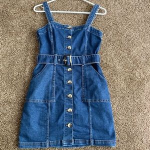 Jean button up dress